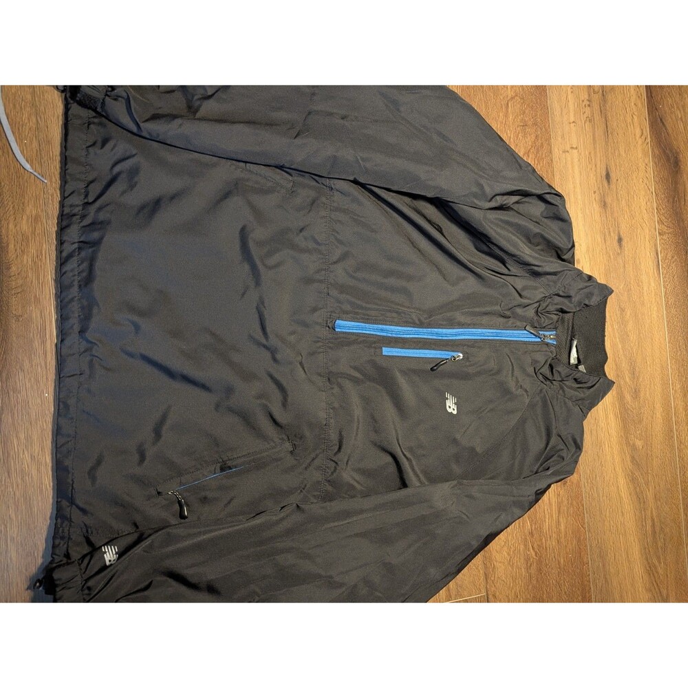 New Balance Jacket Mens Black Full Zip Running Activewear Lined 2XL